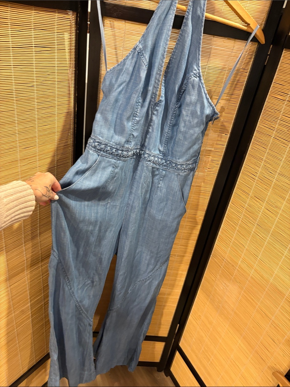 Guess Light Blue Denim Overalls Jumpsuit